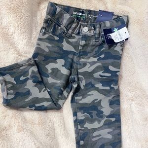Denim army fatigue toddler pants